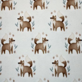 Fuchs-Ripp-Jersey Baumwolle Oeko-Tex pastell-creme